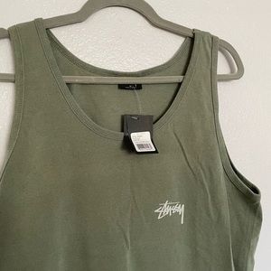 NWT Army Green Stussy Muscle Tank